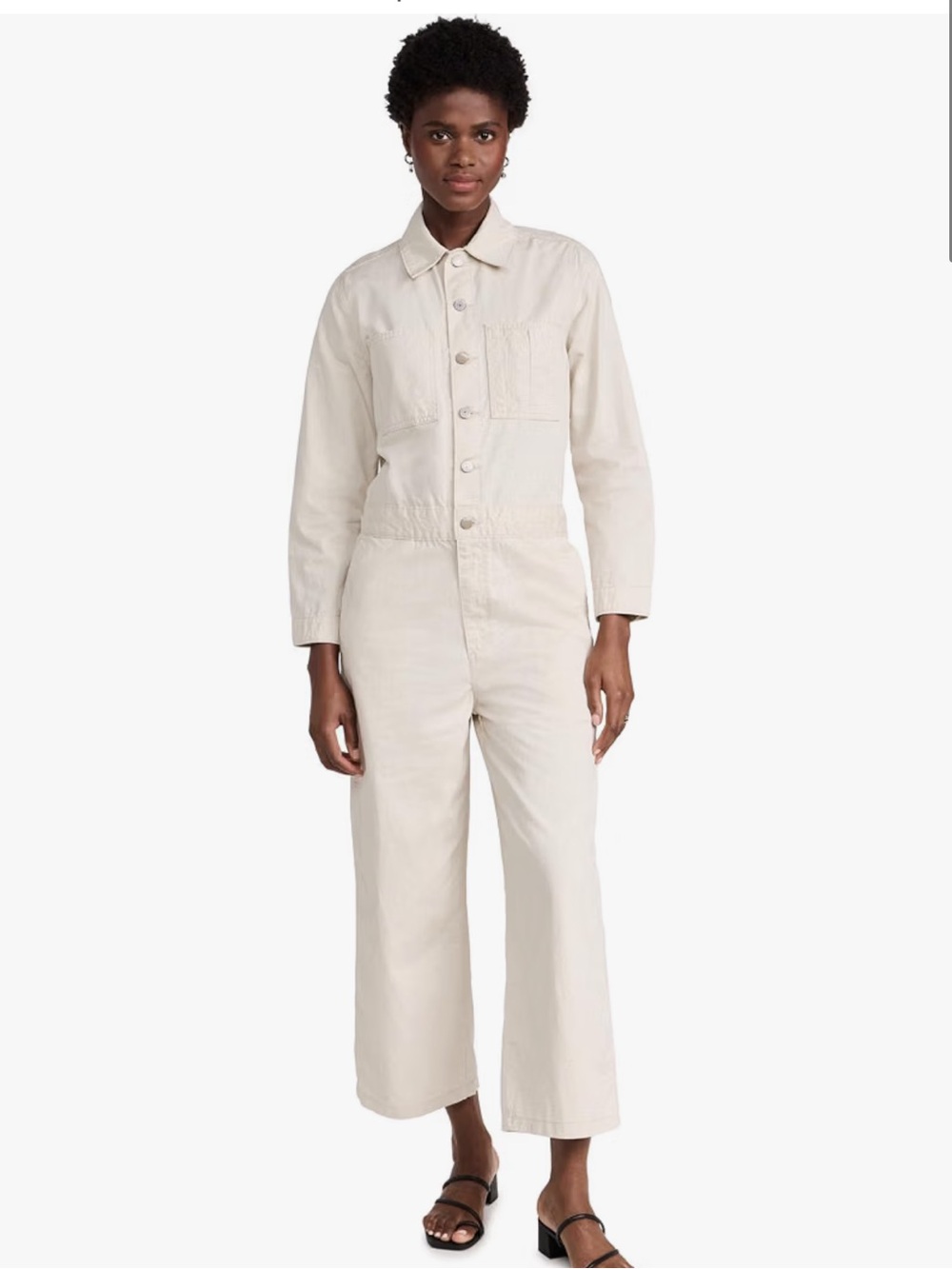 Levi's Women’s Premium Iconic One Piece Jumpsuit Romper in Almond Milk - Size L